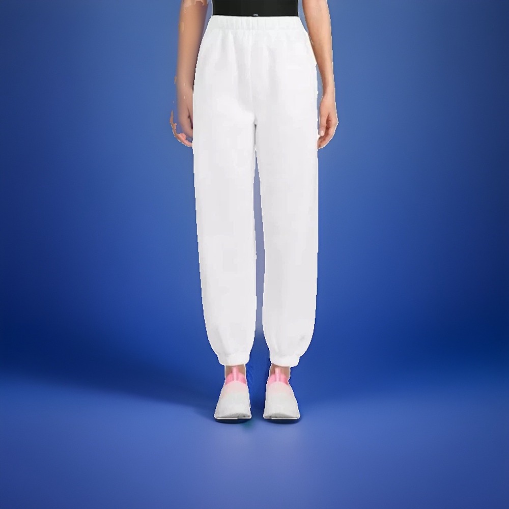 No Boundaries Women's Pull On Fleece Joggers Inseam Off White XXL (19)